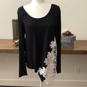 Inc. knit pattern shirt